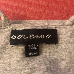 Grey Solemio crop top/bra